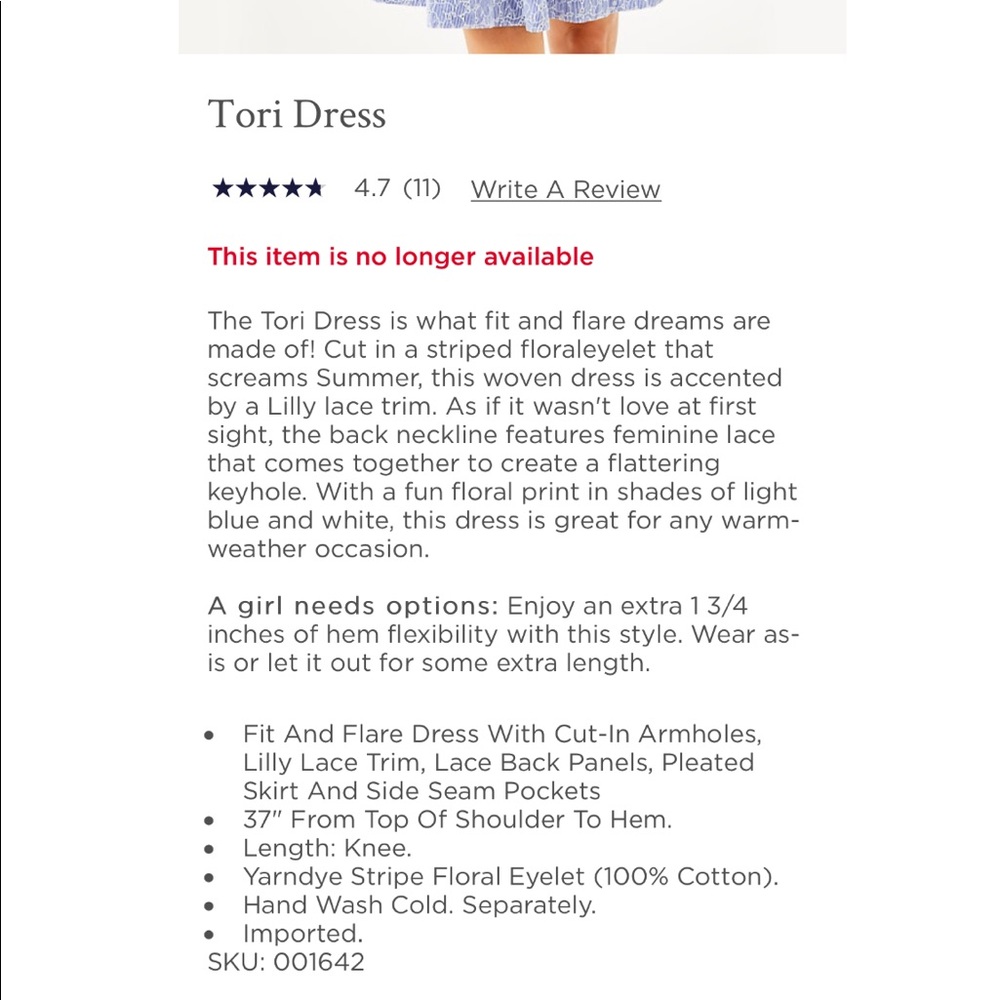 Lilly Pulitzer Tori Dress - Picture 2 of 5